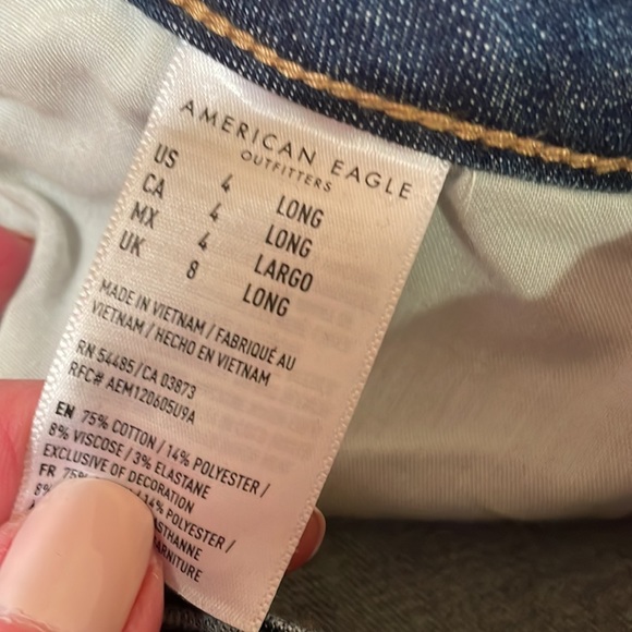 price drop American Eagle jean faux ripped jegging size 4long - Picture 10 of 10